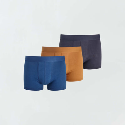 Pack of 3 plain boxers BROWN