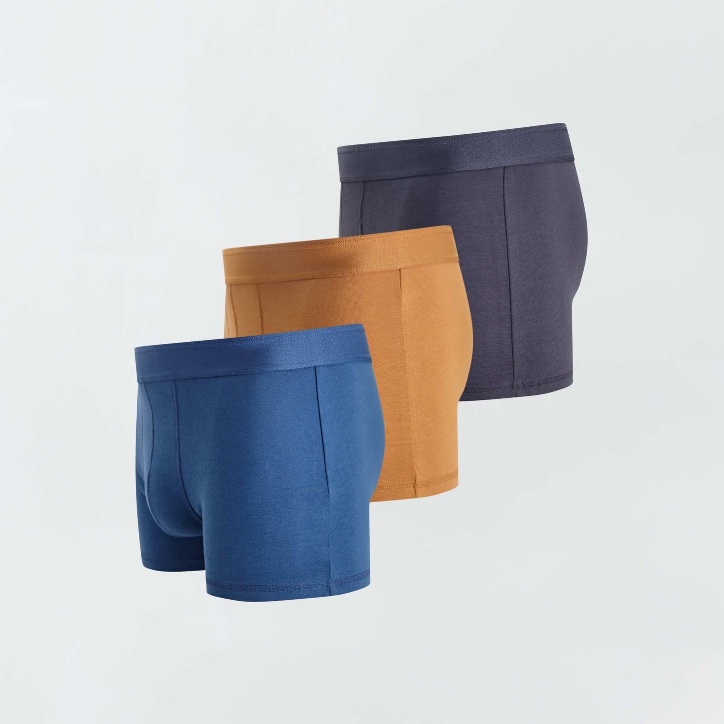 Pack of 3 plain boxers BROWN