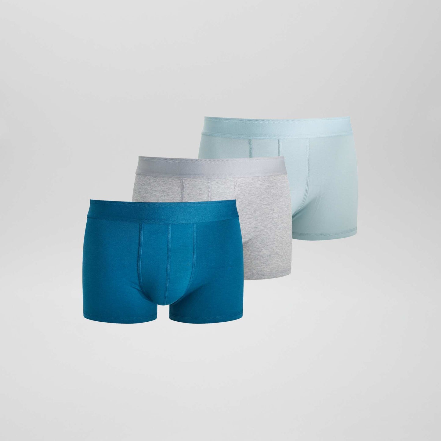 Pack of 3 plain boxers BLUE