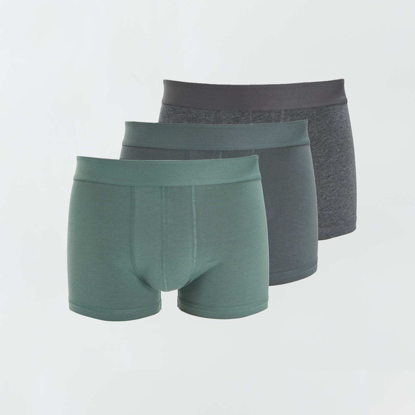 Pack of 3 plain boxers GREEN