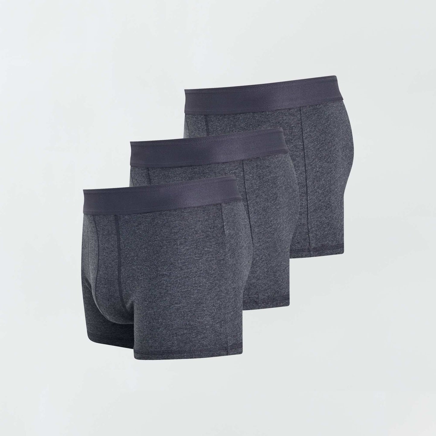 Pack of 3 plain boxers GREY