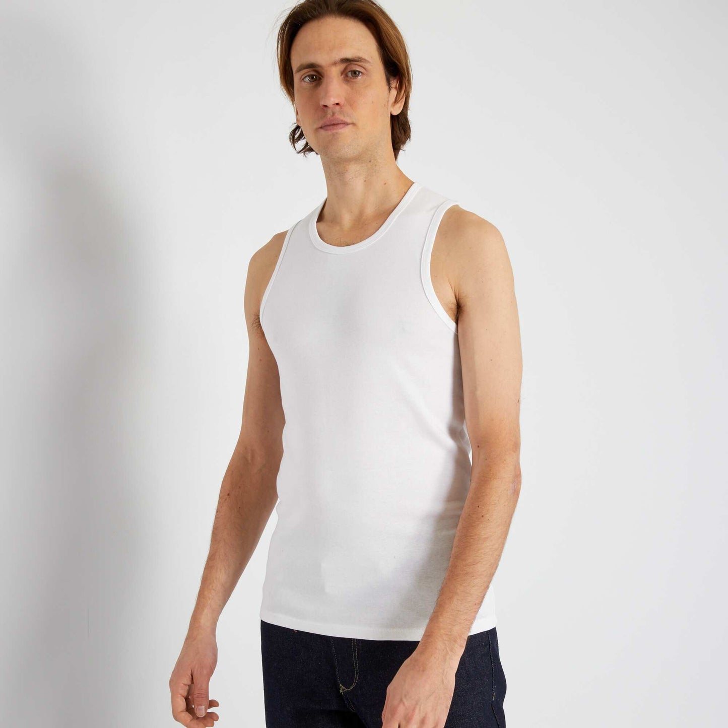 Pack of 2 vest tops White