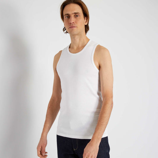 Pack of 2 vest tops White