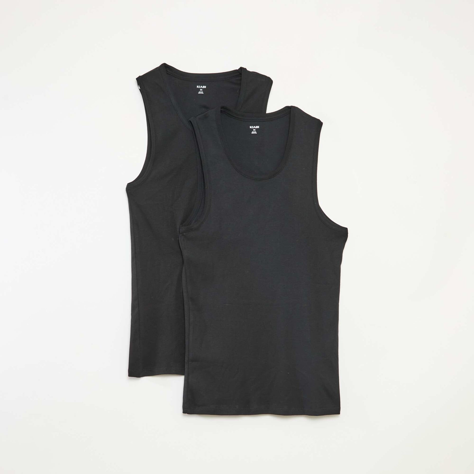Pack of 2 vest tops BLACK