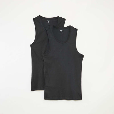 Pack of 2 vest tops BLACK