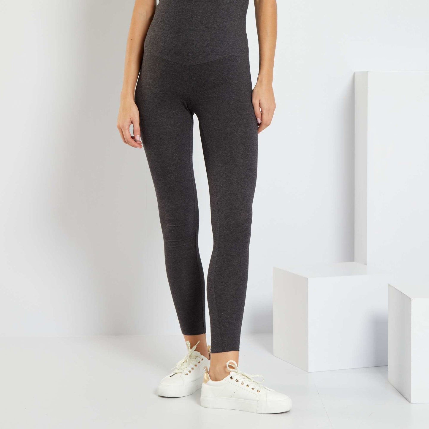 Stretch knit maternity leggings GREY