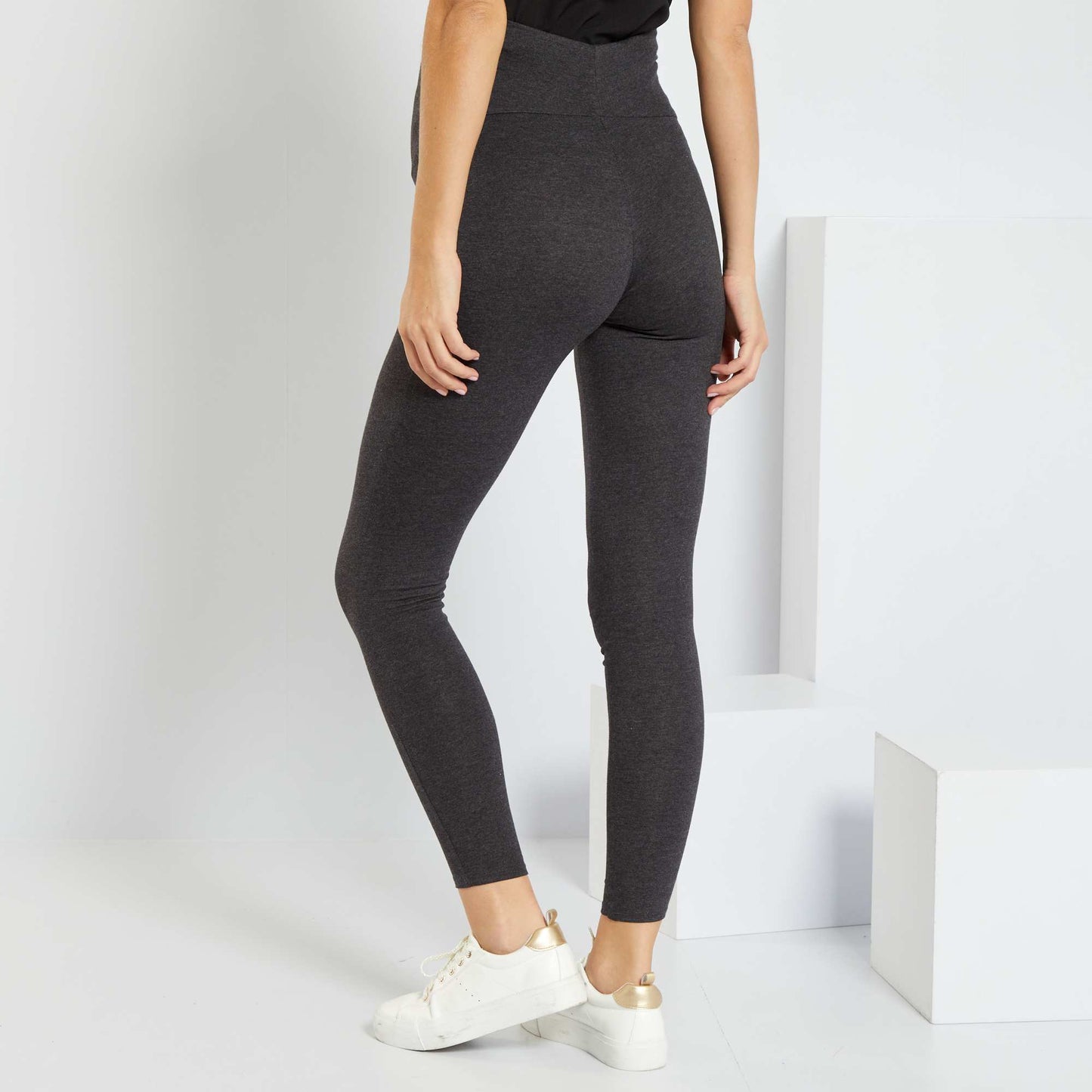 Stretch knit maternity leggings GREY