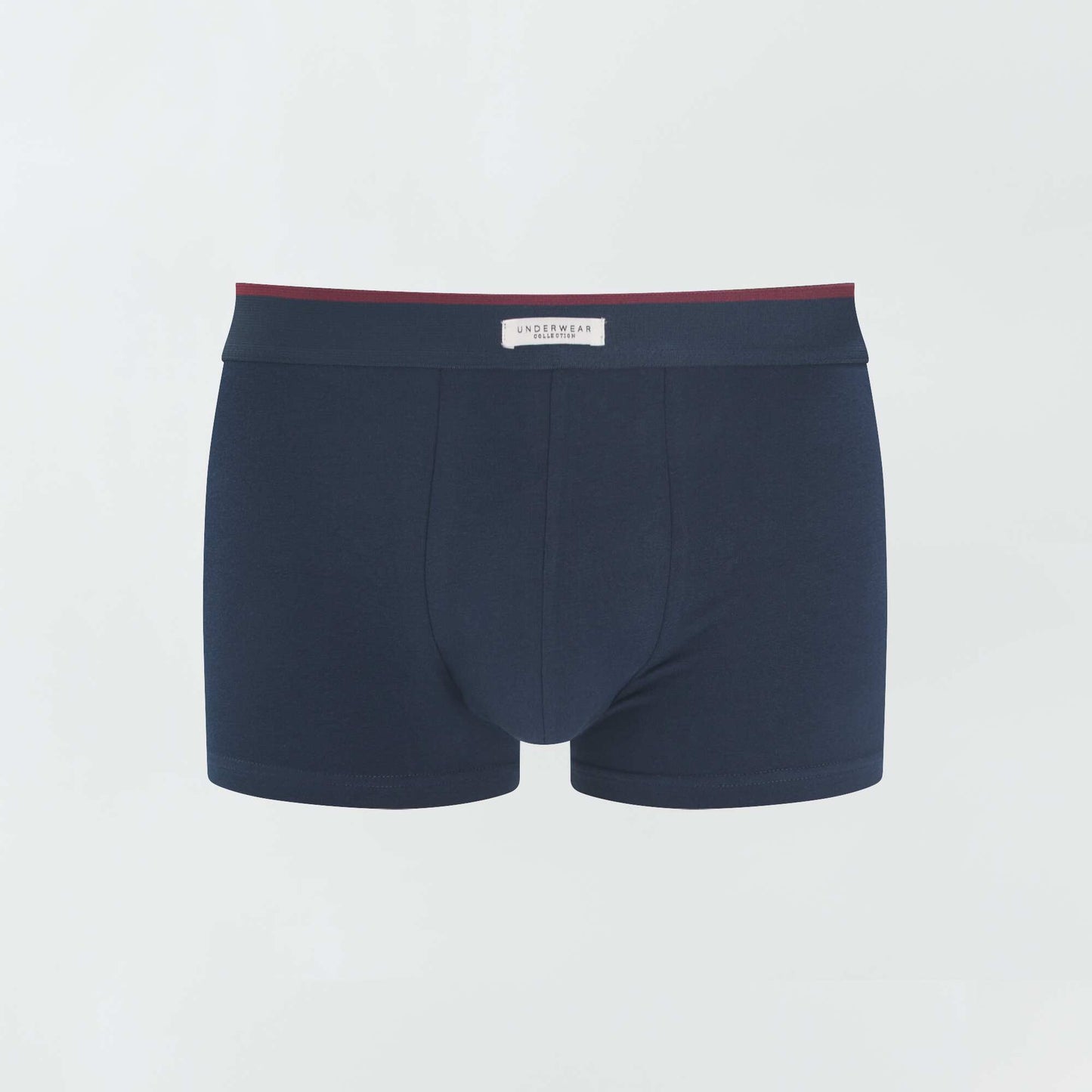 Pack of 3 pairs of stretch boxer shorts BURGUNDY