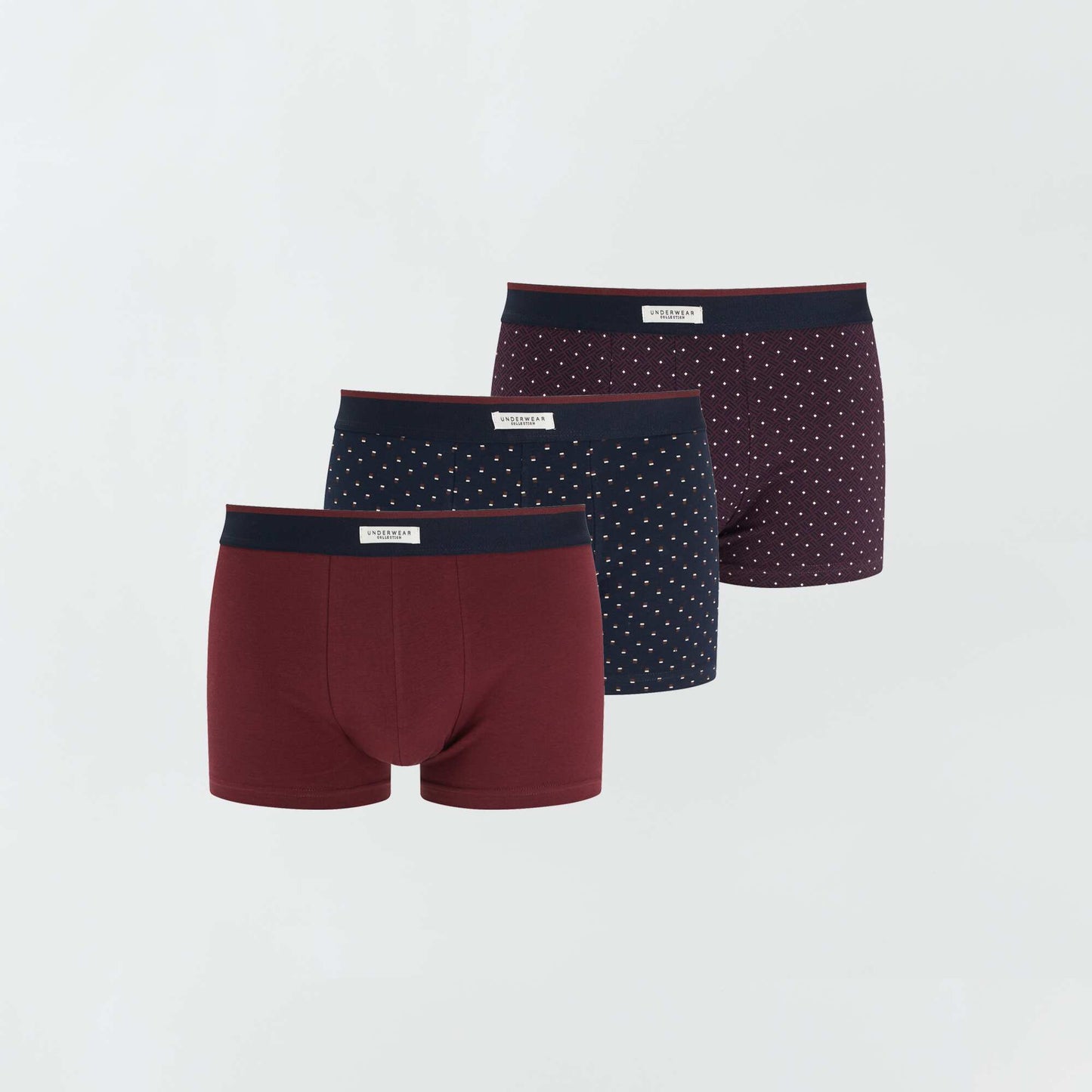 Pack of 3 pairs of stretch boxer shorts RED