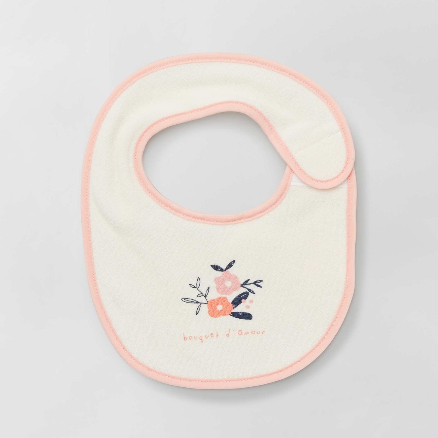 Pack of 5 towelling bibs PINK