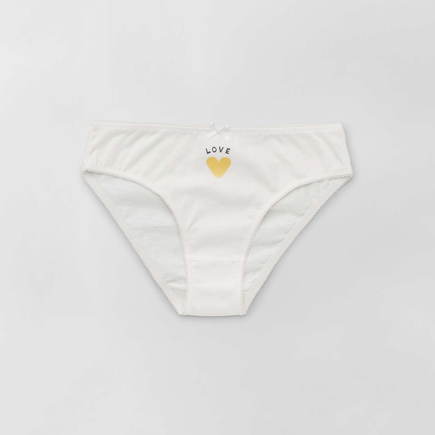 Jersey briefs with pretty bow - Pack of 4 WHITE