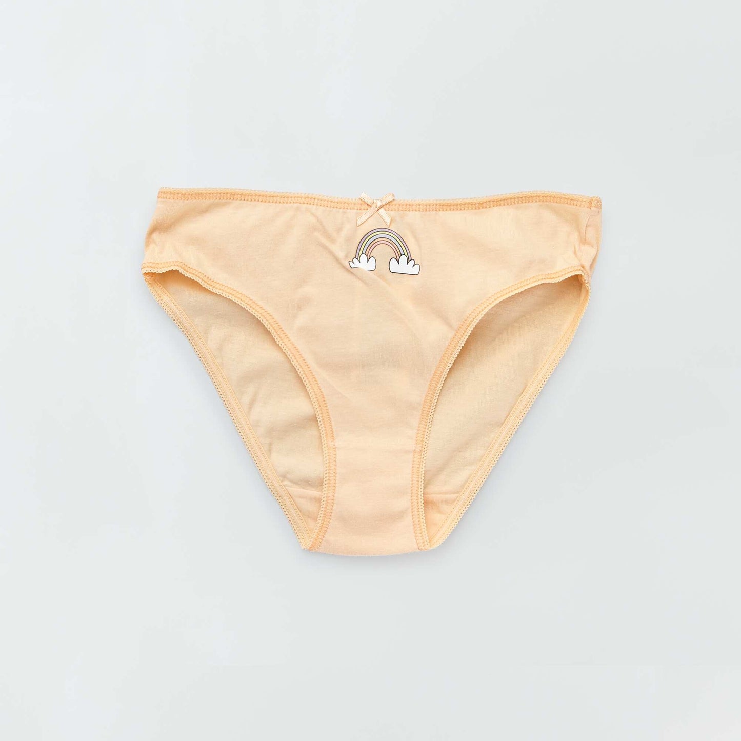 Jersey briefs with pretty bow - Pack of 4 ORANGE