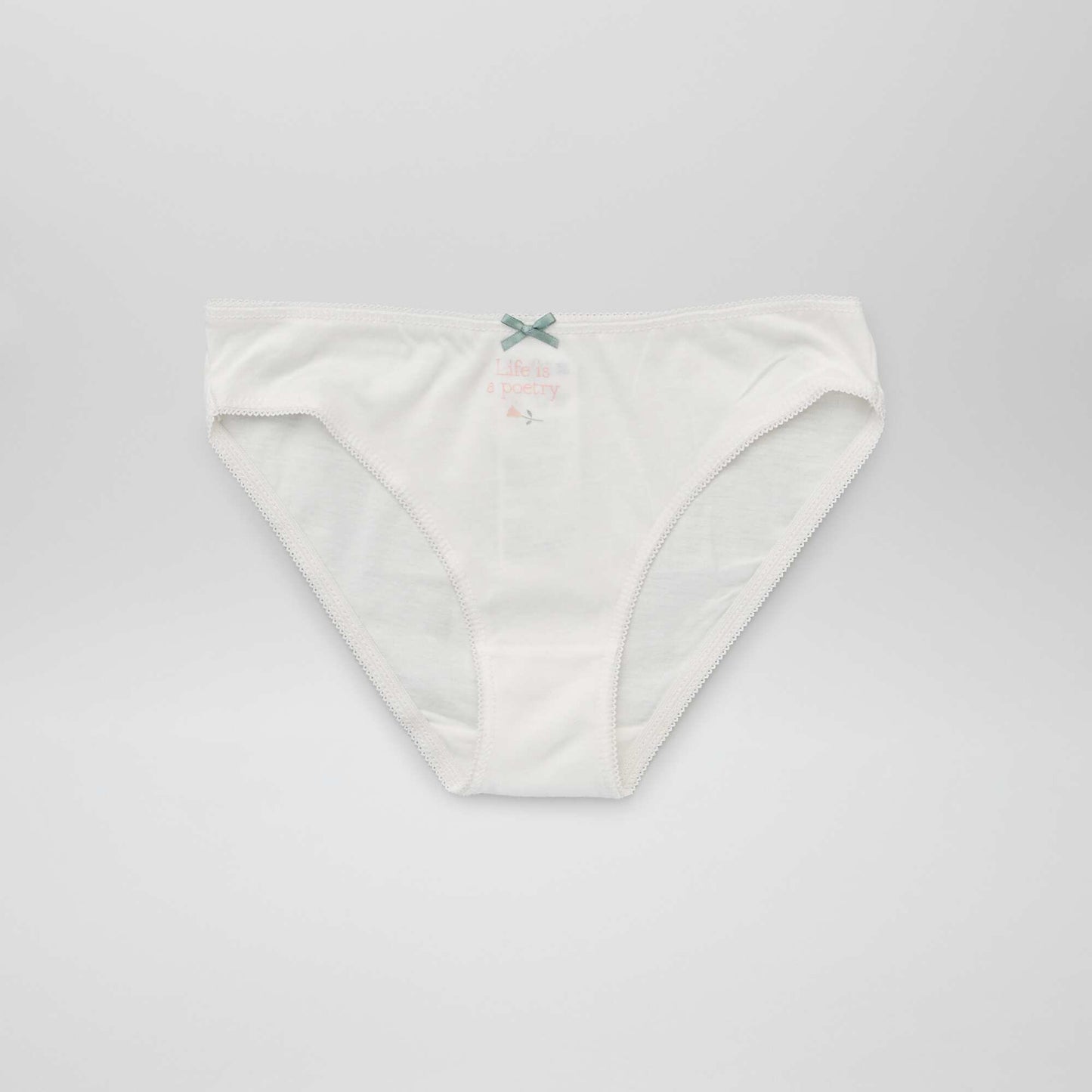 Jersey briefs with pretty bow - Pack of 4 PINK