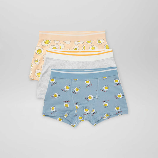 مجموعة من 3 أزواج من السراويل الداخلية باللون الأزرق