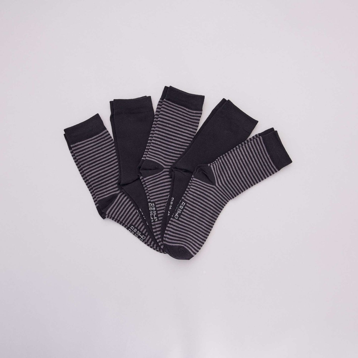 Pack of 5 pairs of socks BLACK