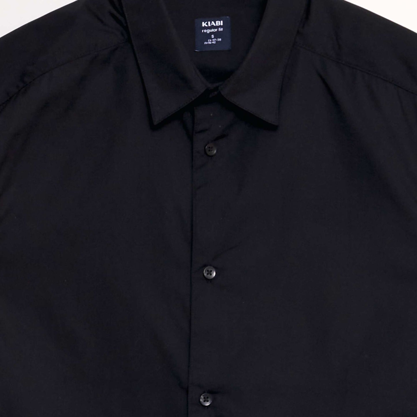 Straight-cut shirt Black