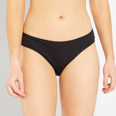 Pack of 5 plain cotton briefs Black