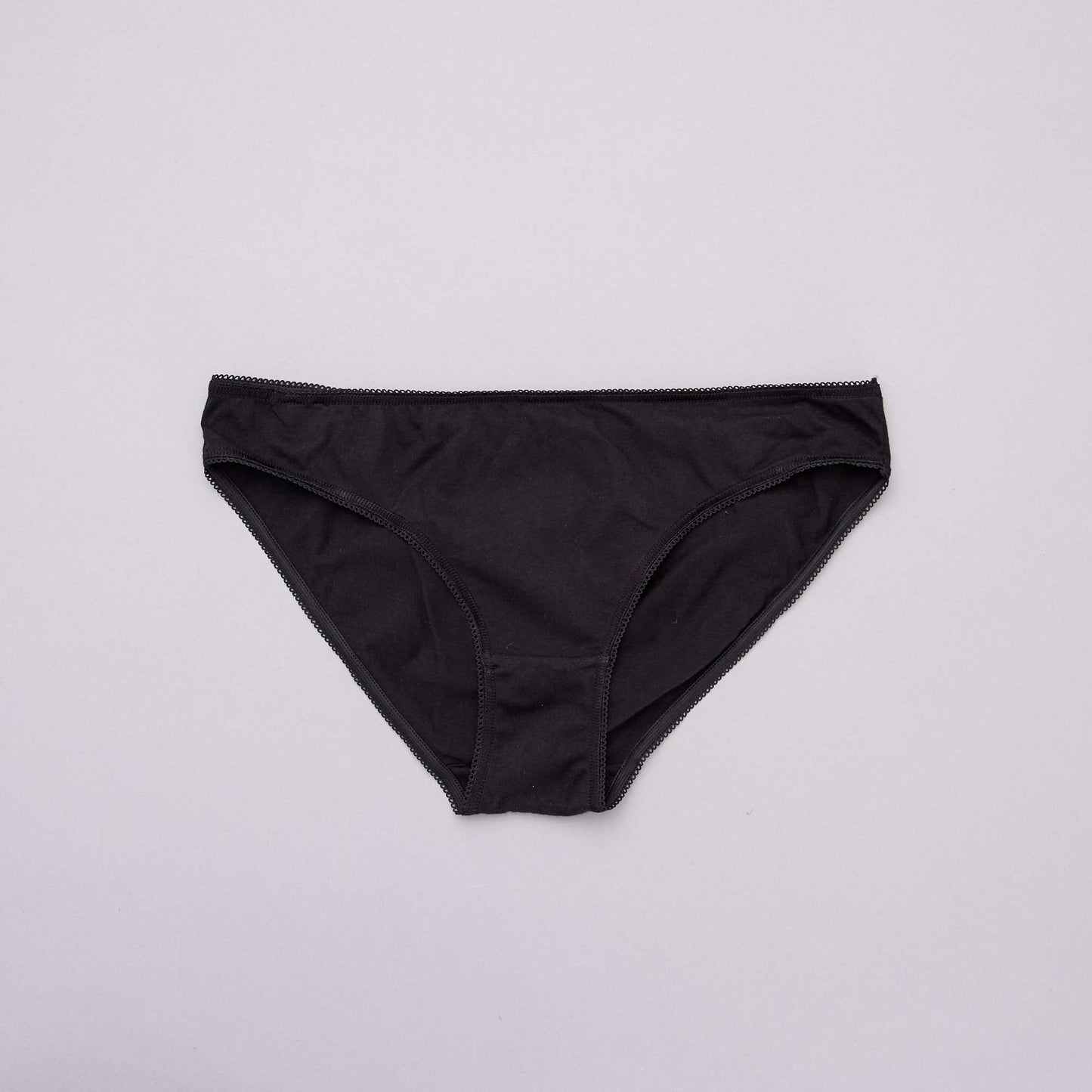 Pack of 5 plain cotton briefs Black