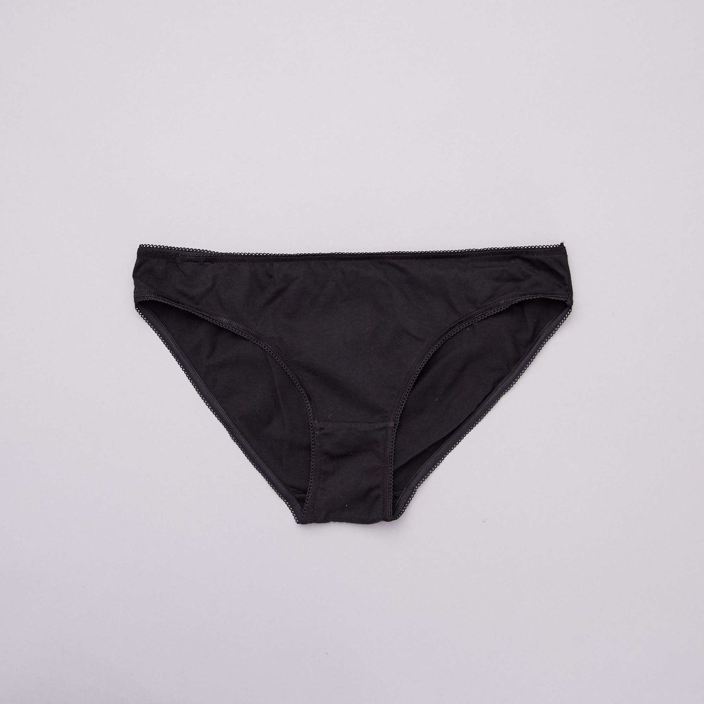 Pack of 5 plain cotton briefs Black