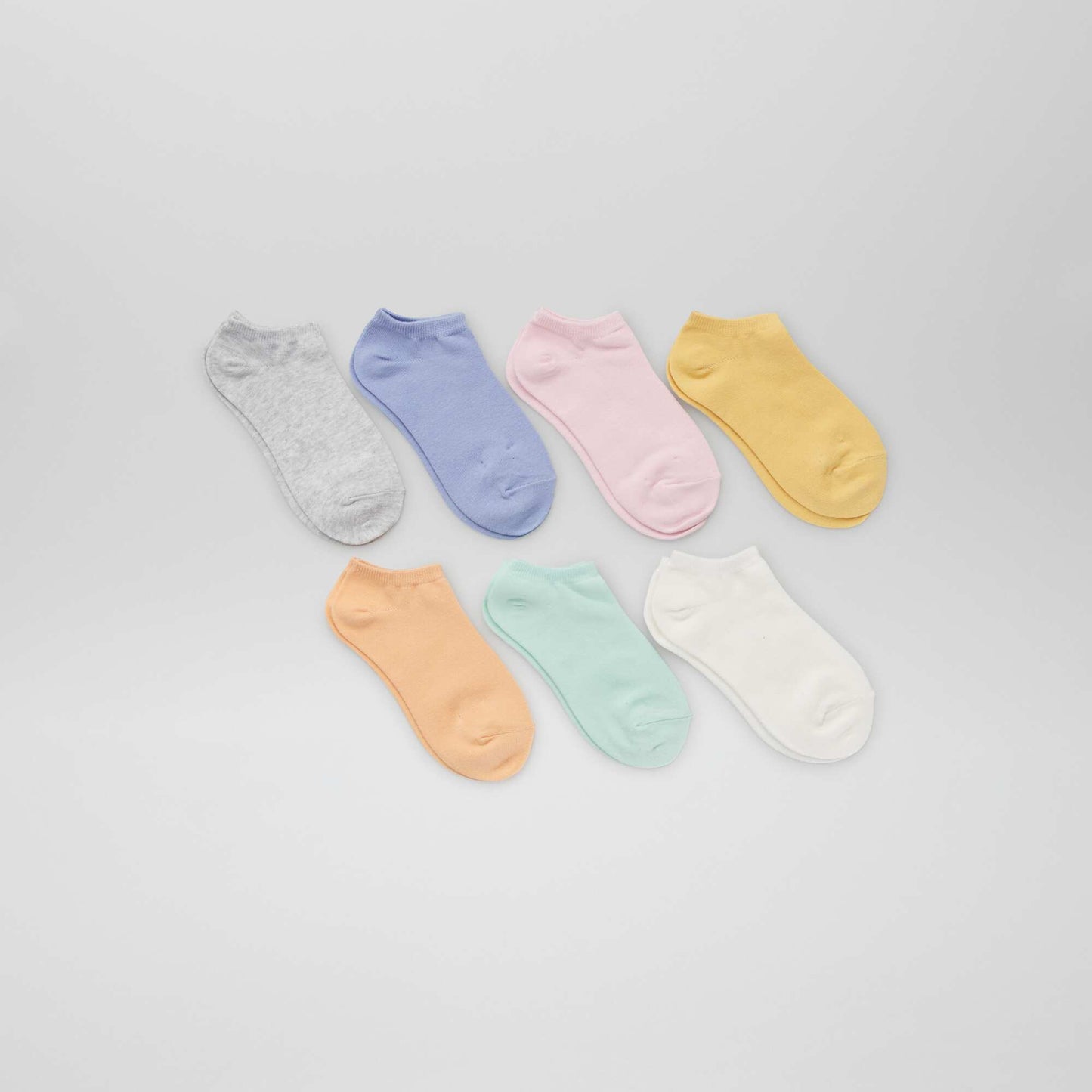 Pack of 7 pairs of trainer socks multicoloured