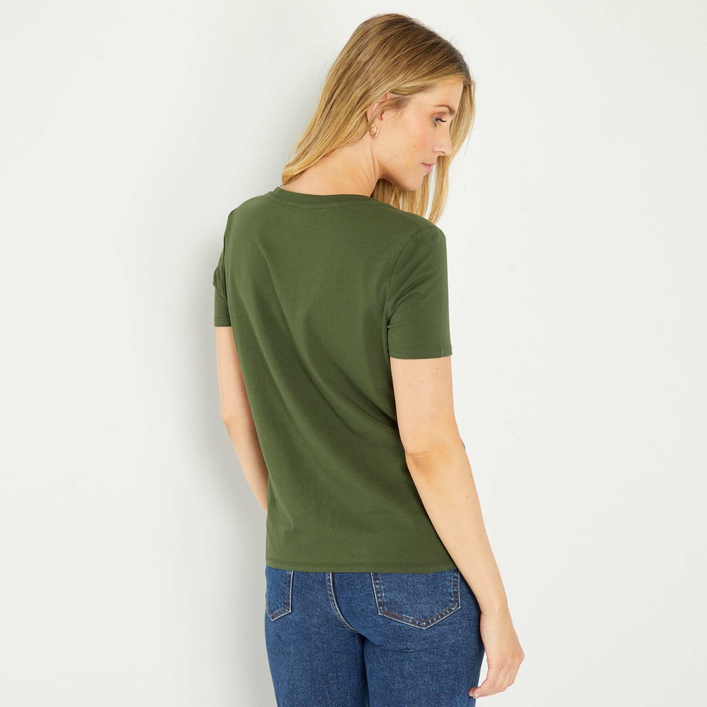 V-neck T-shirt KOMU GREEN