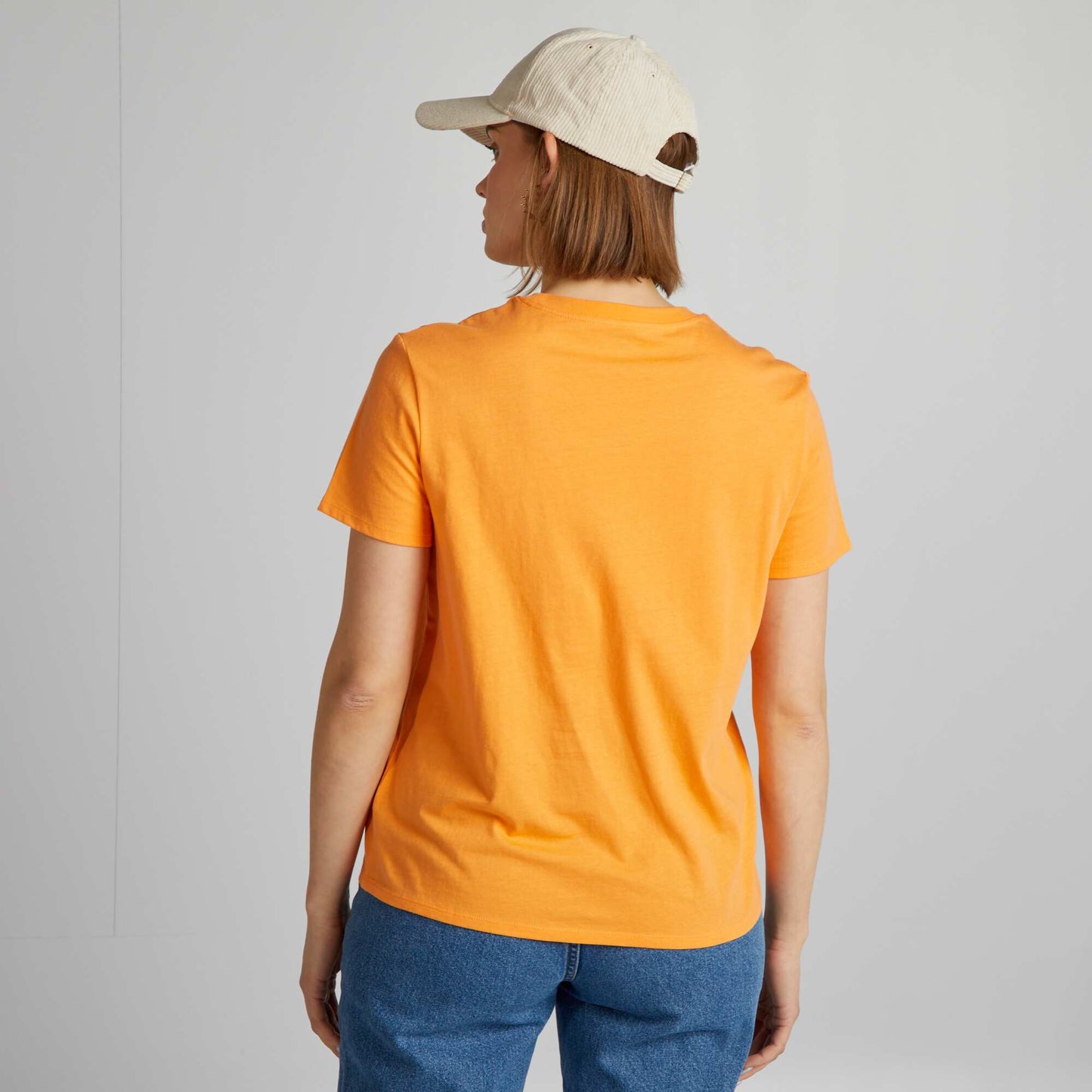 Plain jersey T-shirt ORANGE