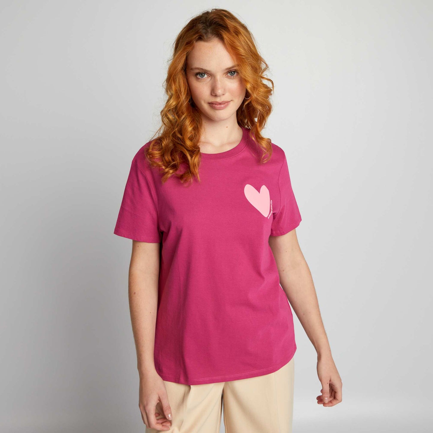 Eco-design heart T-shirt PINK