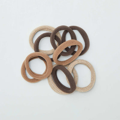 10-Pack Hair Elastics BROWN