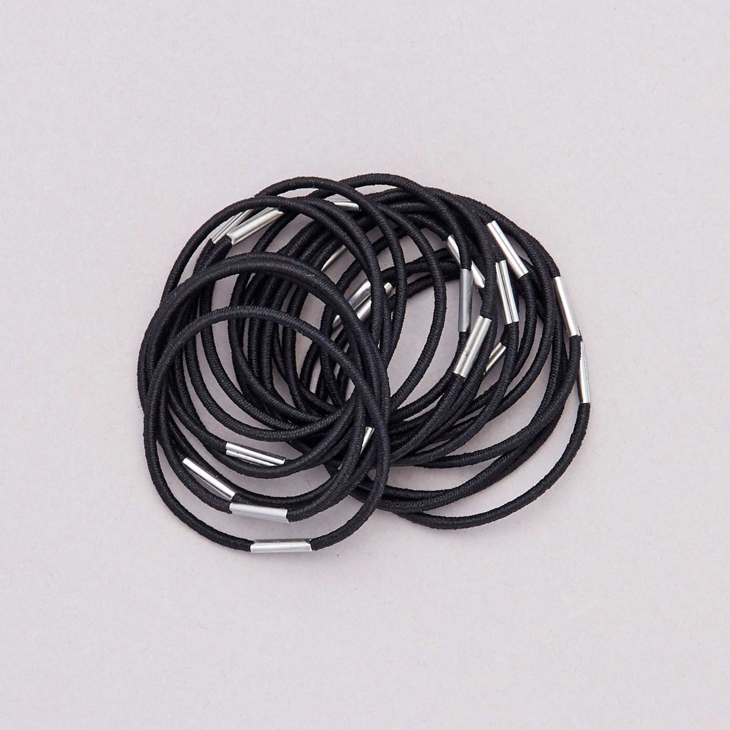 Pack of 20 elasticated hair bands BLACK