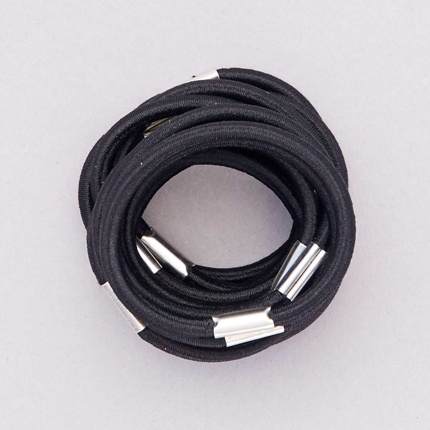 Pack of 15 elasticated hair bands black