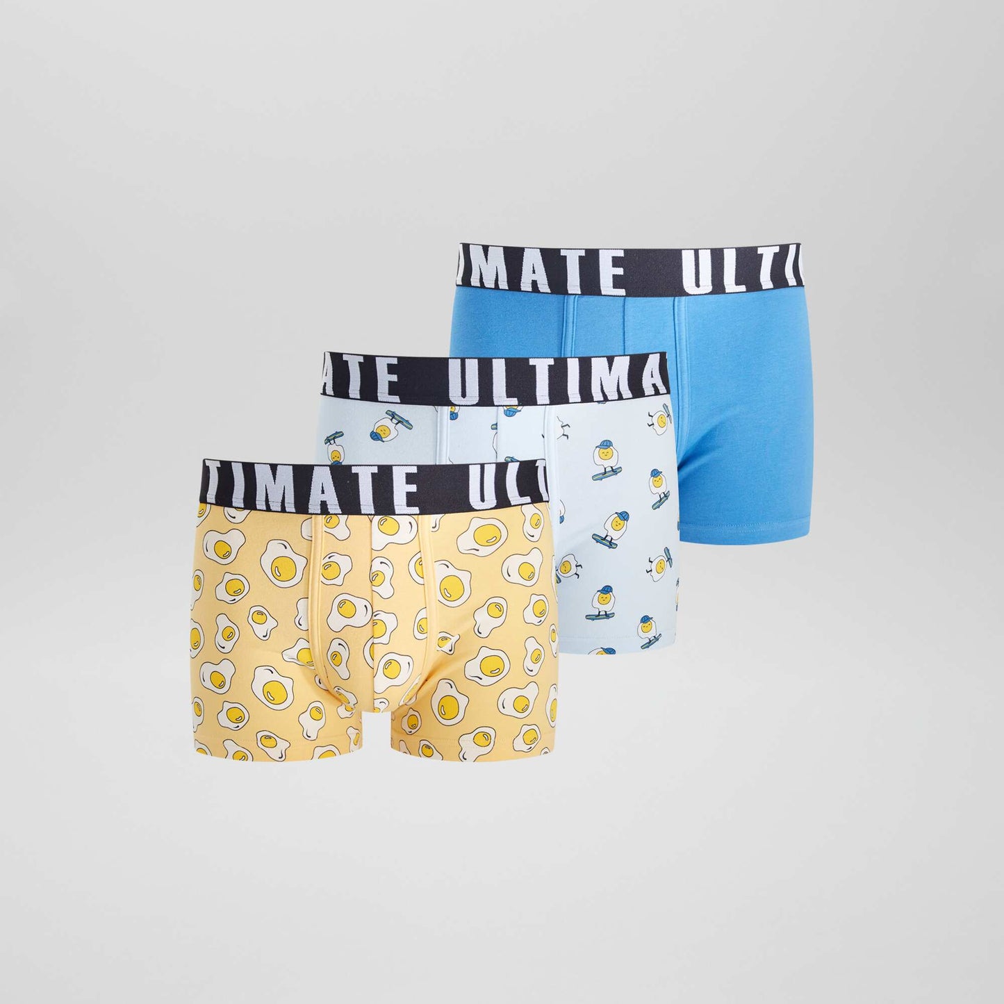 Pack of 3 patterned boxer shorts ORANGE