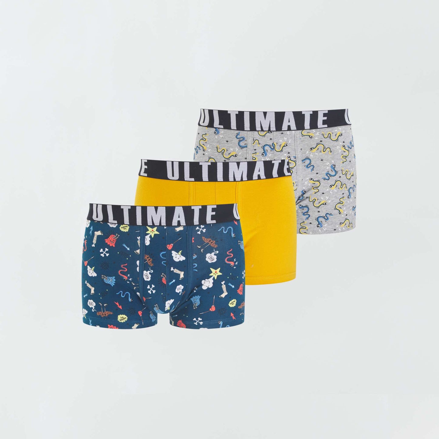 Pack of 3 patterned boxer shorts SNAKE