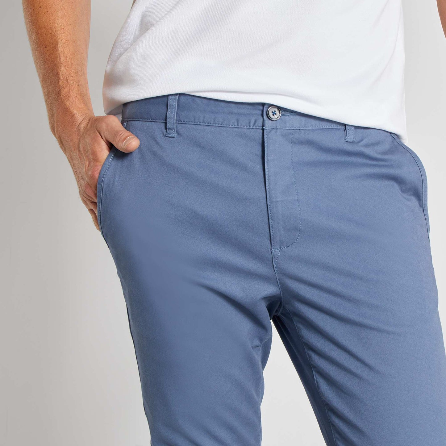 Stretch skinny chinos - L32 BLUE