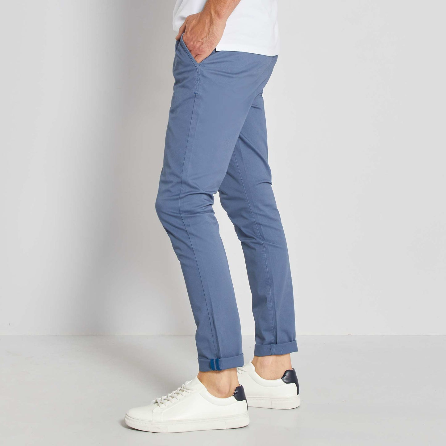 Stretch skinny chinos - L32 BLUE