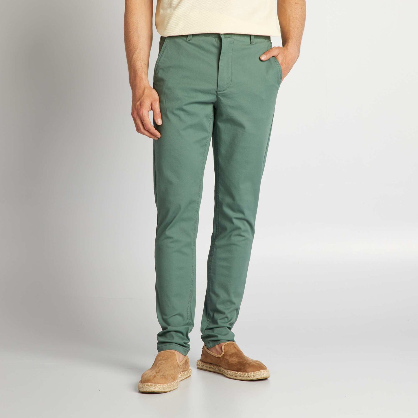 Stretch skinny chinos - L32 GREEN