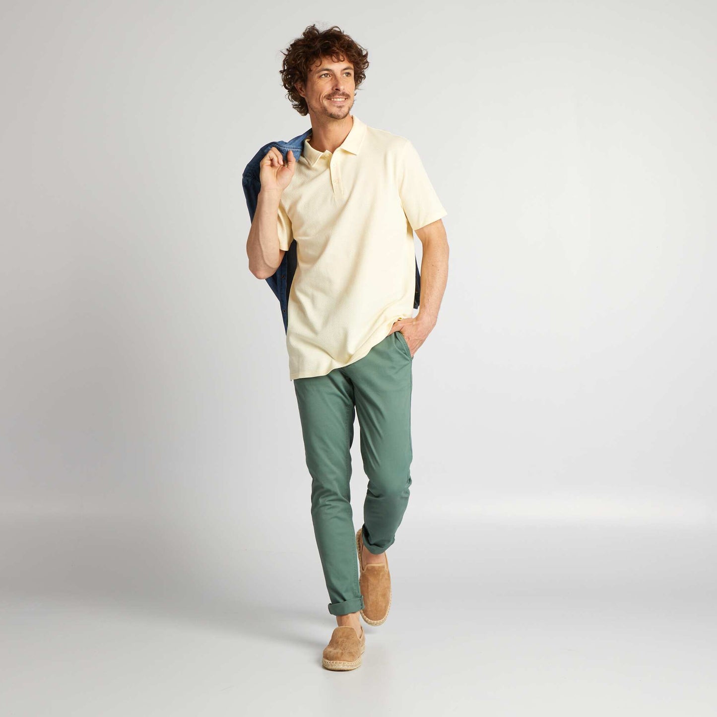 Stretch skinny chinos - L32 GREEN