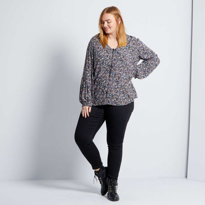 Slim cut jeggings black denim