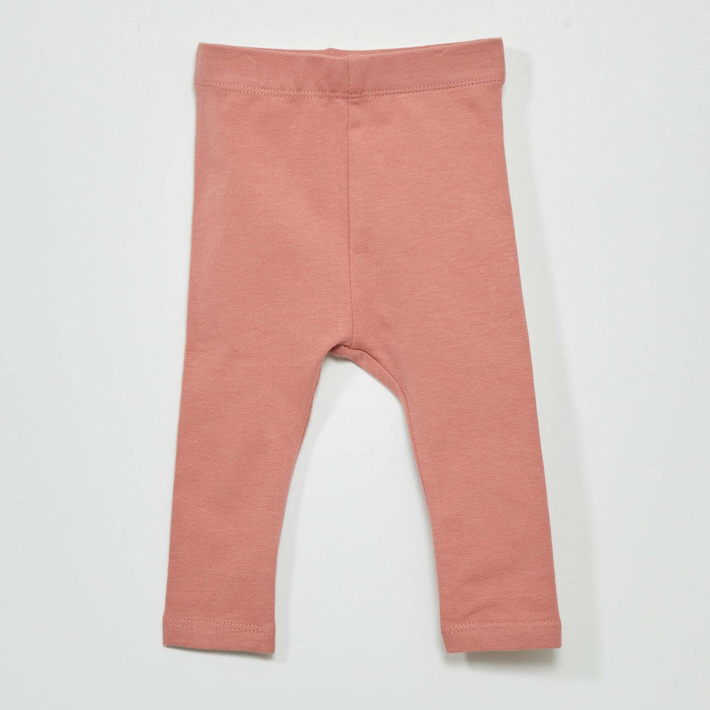 Long plain jersey knit leggings ASH ROSE 1