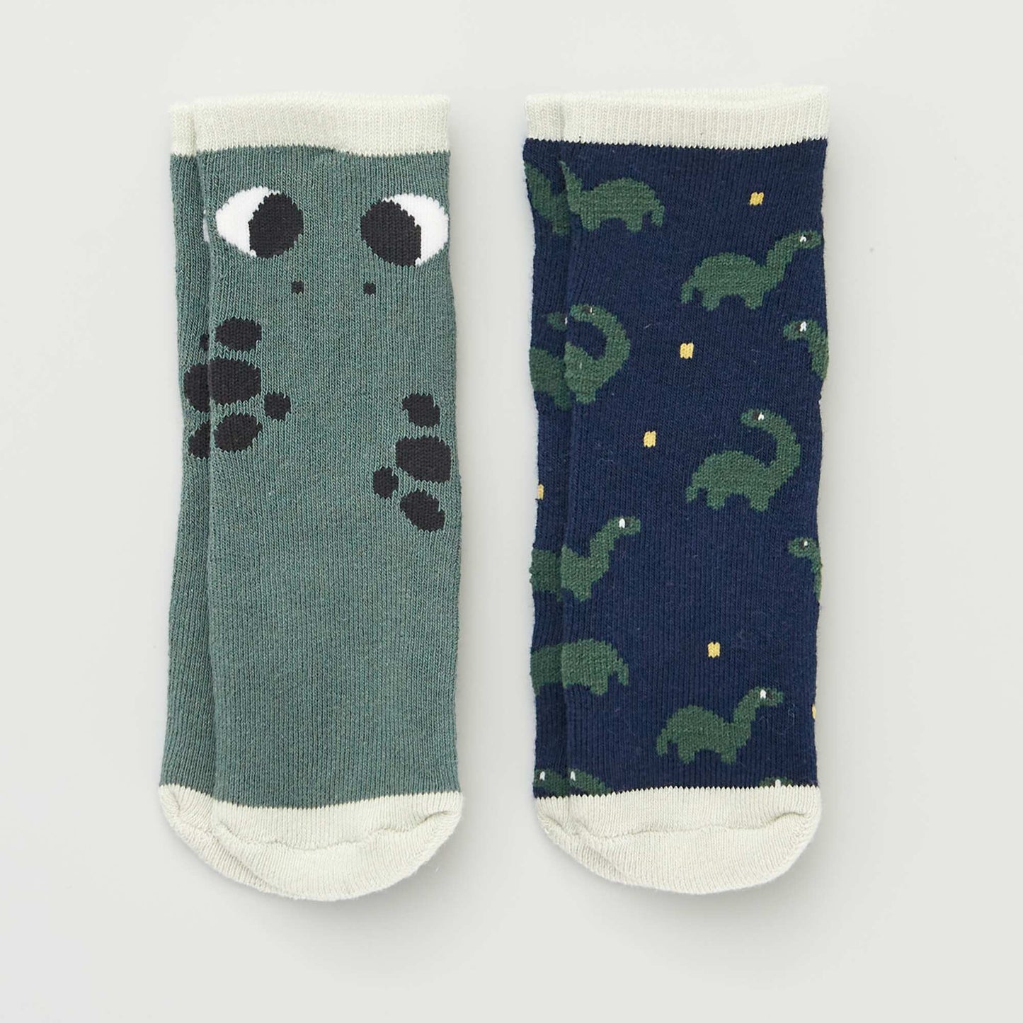 Pack of 2 pairs of non-slip socks DINOSAUR