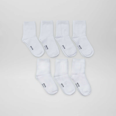 Pack of 7 pairs of socks WHITE