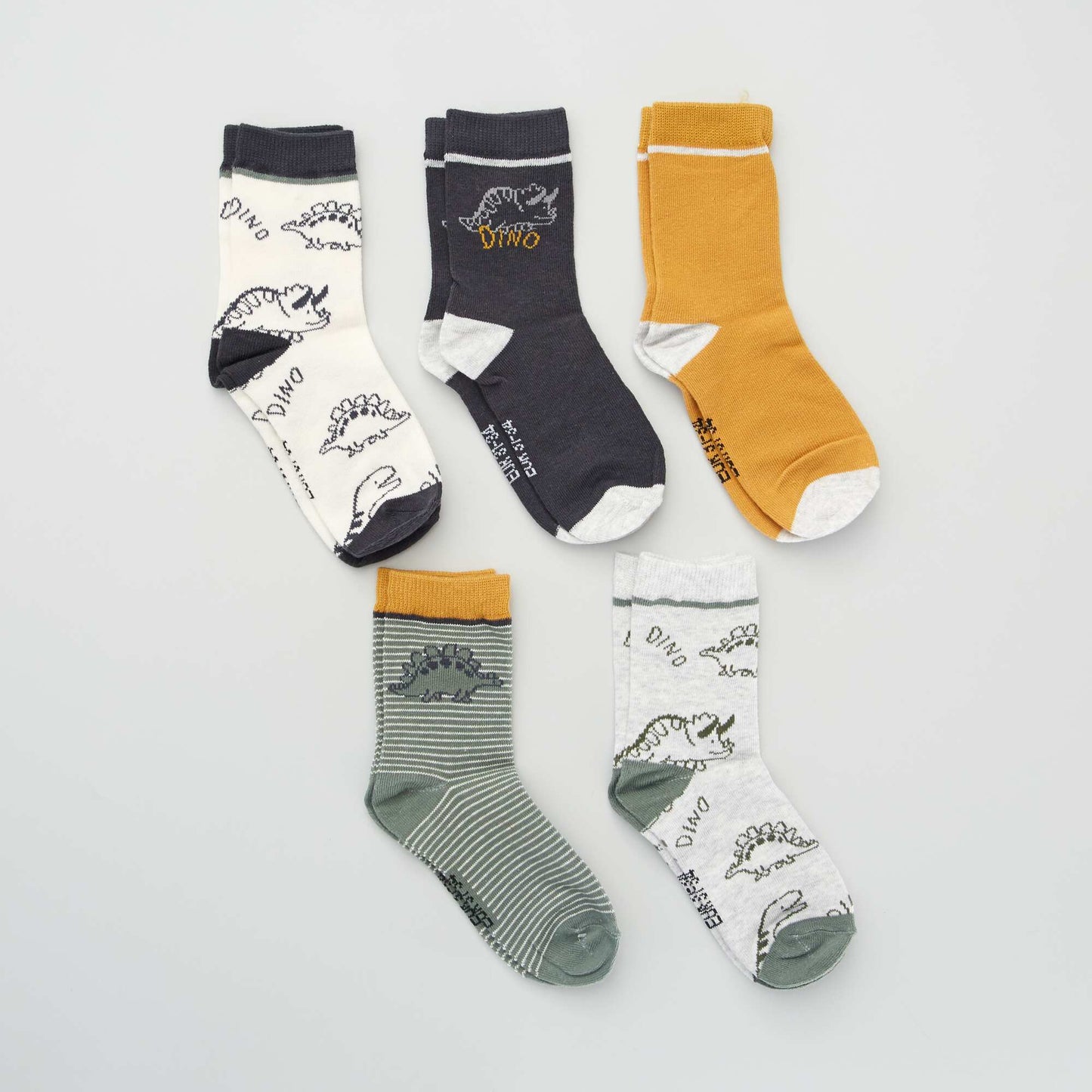 Pack of 5 pairs of printed socks YELLOW