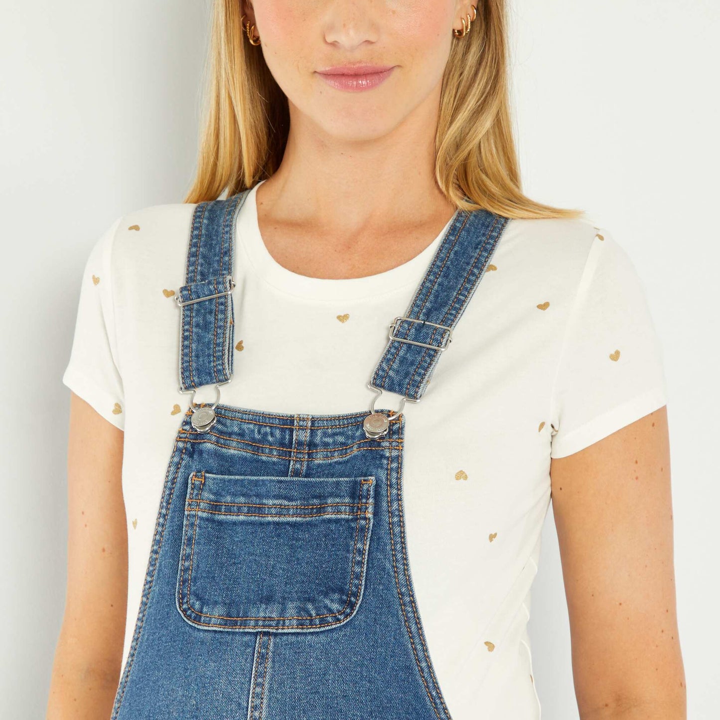 Eco-design maternity dungarees BLUE