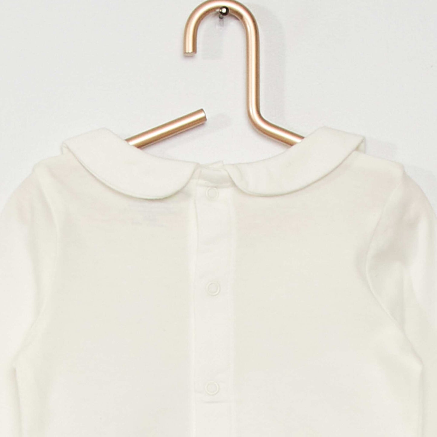 T-shirt with Peter Pan collar White