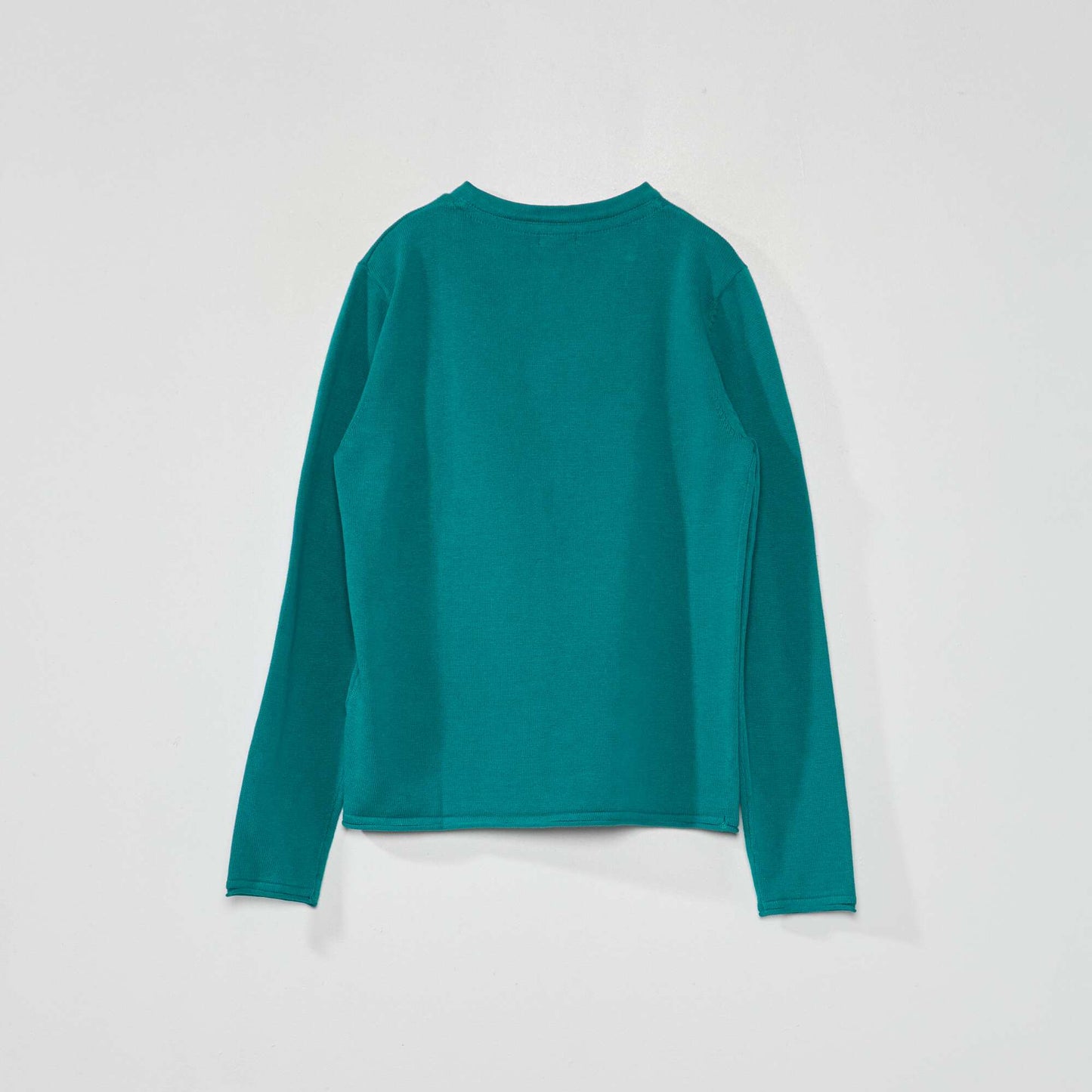 Sweater with grandad collar GREEN