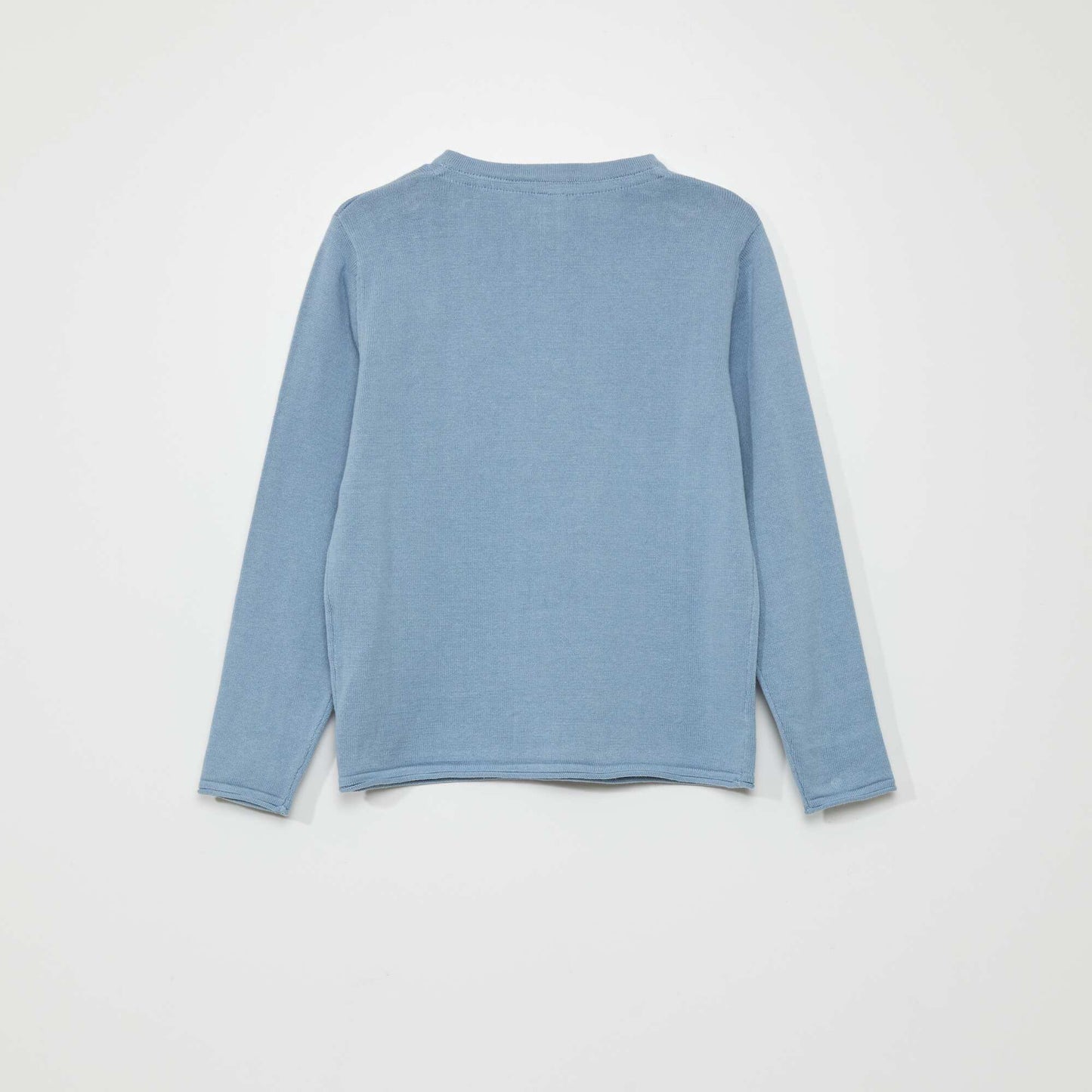 Sweater with grandad collar BLUE_FADED