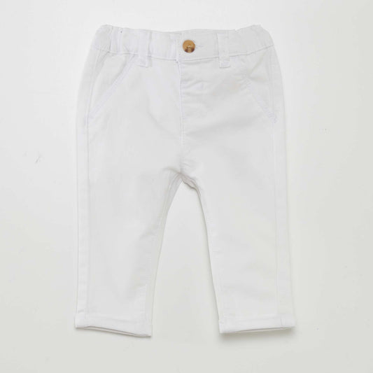 Plain chinos WHITE