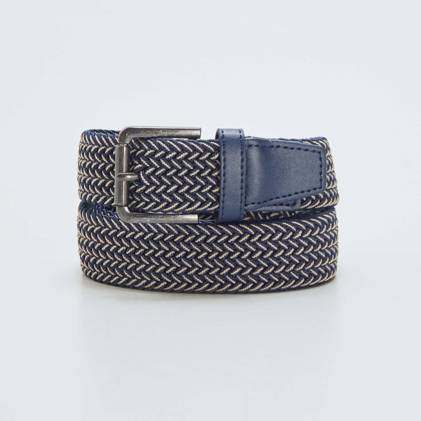 Braided elasticated belt BLUE