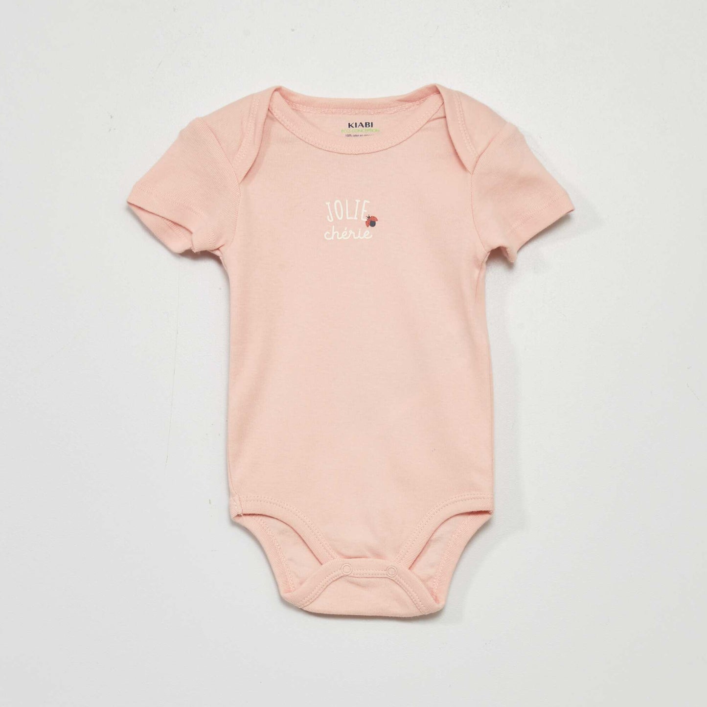 Pack of 3 eco-design bodysuits PINK