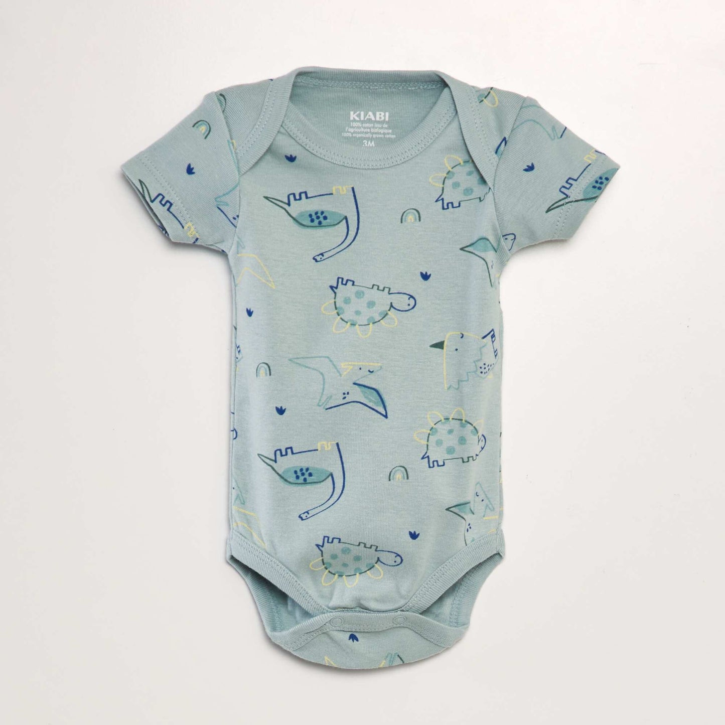 Pack of 3 eco-design bodysuits BLUE