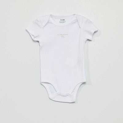 Pack of 3 eco-design bodysuits WHITE